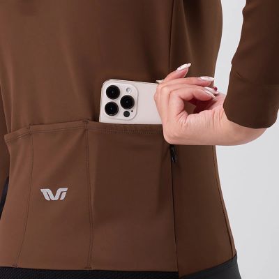 4. Rockbros YDWT006 TVI women's cycling jersey insulated autumn/winter L - brown