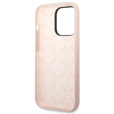 7. Guess GUHCP14XSLTGP iPhone 14 Pro Max 6.7" pink/pink hardcase Silicone Triangle