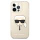 3. Karl Lagerfeld Glitter Karl`s Head Case for iPhone 13 Pro Max - Gold