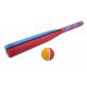 Foam baseball bat with ball