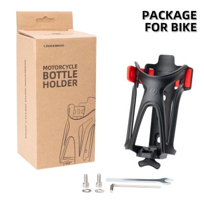 3. Rockbros 31210029 Motorcycle Bottle Holder - Black and Red