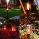 12. SOLAR TORCH LAMP DANCING FLAMES 10X10X79CM 36 LED