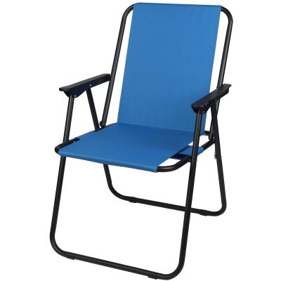 14. CAMPING CHAIR WITH ARMRESTS 52x44x75CM FOLDING BLUE