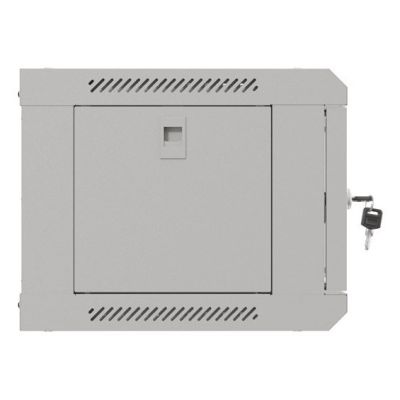 4. LANBERG WALL-HUNG RACK CABINET 19" 4U 540X350 GRAY GLASS DOOR (FLAT PACK)