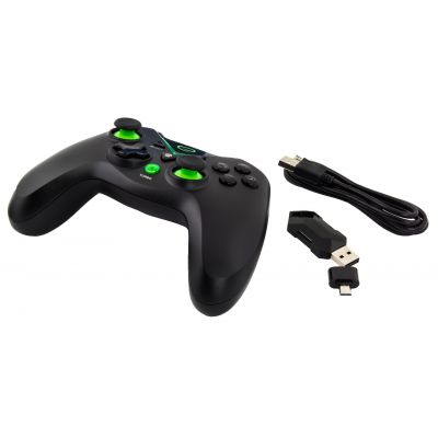 9. Esperanza EGG112K Wireless Gamepad (PC, PS3, Xbox One; black, green)