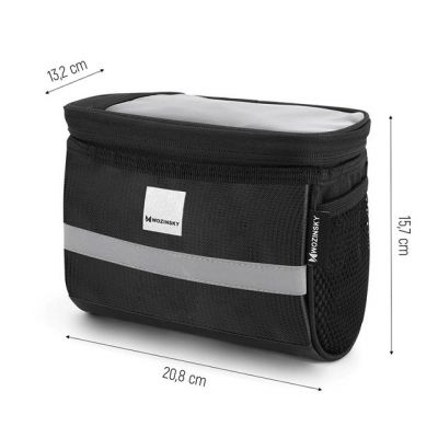 3. Wozinsky Bicycle Handlebar Bag with Phone Case, 2 l, Black (WBB12BK)
