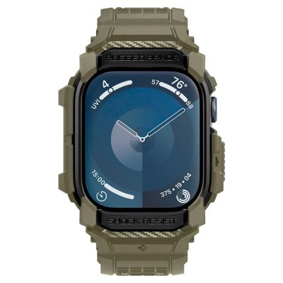 4. Spigen Rugged Armor ”Pro” Strap for Apple Watch 10 (46MM) - Green