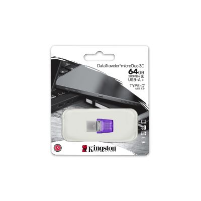 8. KINGSTON FLASH 64GB USB 3.2 DataTraveler microDuo 3C