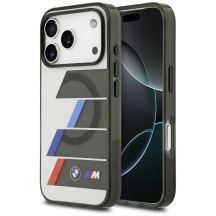 BMW M IML Metal Buttons Tricolor Lines MagSafe Case for iPhone 17 Pro - Gray
