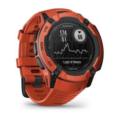 3. Garmin Instinct 2X SOLAR Sports Watch Red