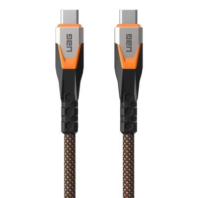 11. UAG SRGE - USB-C - USB-C cable, USB 3.2 Gen2 240W/20Gbps, 75 cm (black/orange)