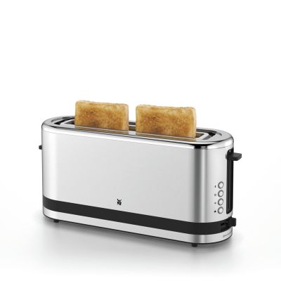 3. WMF toaster, 2 slices, silver, stainless steel, power 900 W, input voltage AC 220-240 V, frequency 50/60 Hz, width 366 mm, depth 110 mm, height 156 mm