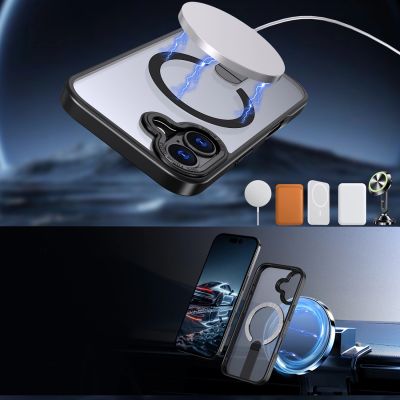 4. Hybrid Armor X case for iPhone 17 with MagSafe-compatible stand - black