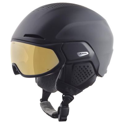4. ALPINA ALTO Q-Lite winter helmet black matt (gold mirror) 55-59