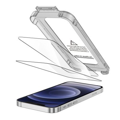 2. Tech-Protect Quick Set+ 2-pack tempered glass for iPhone 12 / 12 Pro - black