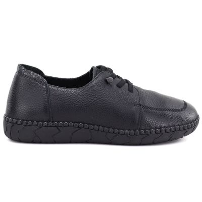 2. Jezzi JH01-1 comfortable black women's leather shoes