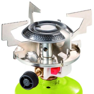 3. Gas camping stove with punctured gas cartridges FOCUS piezo igniter 1.4kW