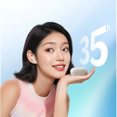 7. QCY Buds In-Ear Headphones with ENC SBC IPX4 Bluetooth 5.4 - White