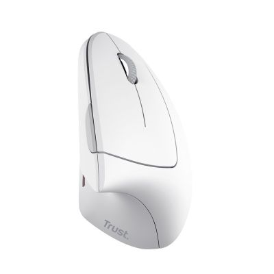 5. TRUST Verto Wireless Vertical Ergonomic Mouse, White
