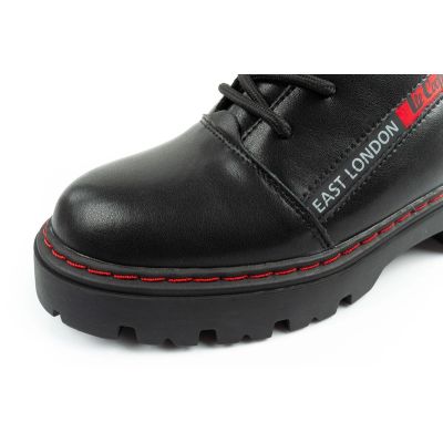 6. Lee Cooper boots, women's boots, leather boots, black, red, warm