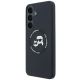 2. Karl Lagerfeld Silicone Karl&Choupette Heads MagSafe Case for Samsung Galaxy S26 FE - Black