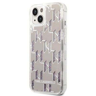 2. Karl Lagerfeld KLHCP14SLMNMS iPhone 14 6.1 "hardcase silver / silver Liquid Glitter Monogram
