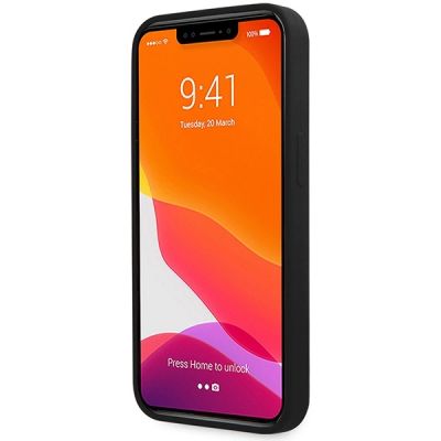 5. Guess GUHCP13XLSLMGBK iPhone 13 Pro Max 6.7" black/black hardcase Silicone Script Gold Logo