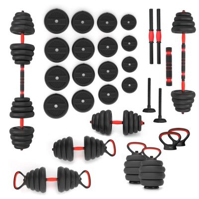 15. HMS SGN130 6-in-1 weight set (barbell, dumbbells and kettlebell) 30kg