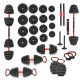 15. HMS SGN130 6-in-1 weight set (barbell, dumbbells and kettlebell) 30kg