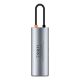 8. Baseus Metal Gleam Series multifunctional USB HUB 7in1 Type C HDMI TF PD card reader gray (WKWG020113)