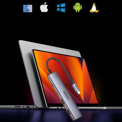 2. HUB USB-C - 2 x USB-A / 2 x USB-C 20 cm Ugreen CM473 - gray