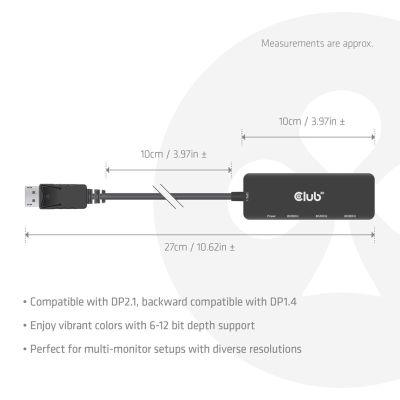 8. I/O DP to HDMI Triple Adapter CSV-7330 CLUB3D