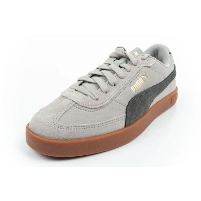 3. Puma Club II Era men's sports shoes, leather sneakers, gray