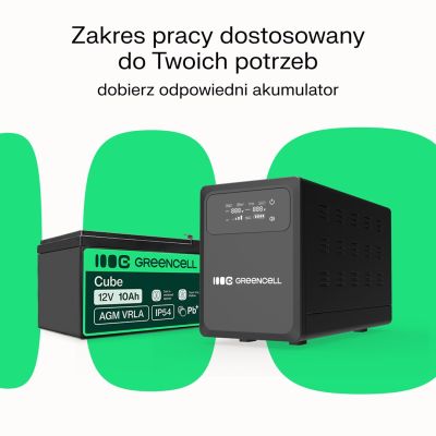 4. UPS Greencell PowerCore 2000VA 1200W AVR 24VDC LCD