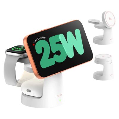 2. SODI 3-in-1 Wireless Charger with Night Light 25W W108A - White