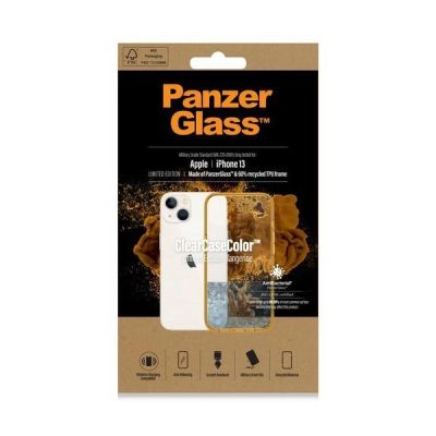 6. PanzerGlass ClearCase antibacterial case with Military Grade certificate for iPhone 13 / 14 / 15 - transparent yellow