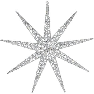 11. SNOWFLAKE DECORATIVE HANGING 50LED SILVER
