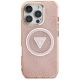3. Guess IML Metal Glitter 4G Circle Triangle MagSafe Case for iPhone 16 Pro Max - Pink