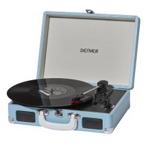 Denver VPL-120 Turntable with USB for PC Recording, Blue