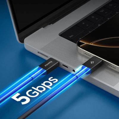 3. Spigen EB10020CC USB-C Cable 100W 200cm - Black