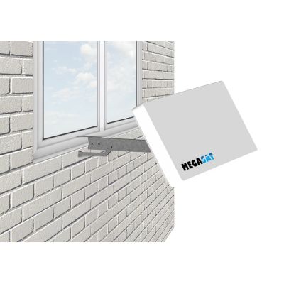 6. Megasat D4 Satellite Antenna 10.7 - 12.75 GHz White