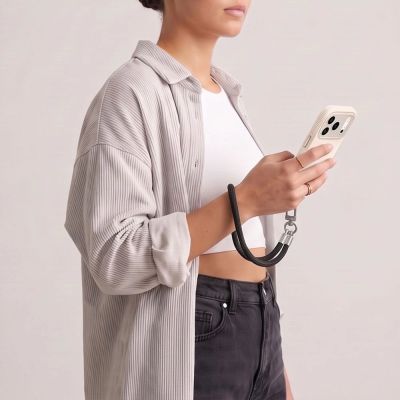21. Tech-Protect C10S Rope Phone Lanyard - Black and Titanium