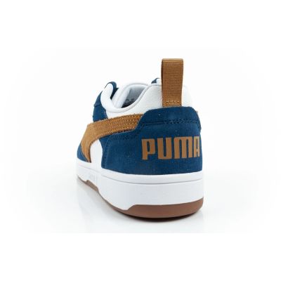 5. Puma Rebound v6 men's sports sneakers fashionable comfortable white navy brown