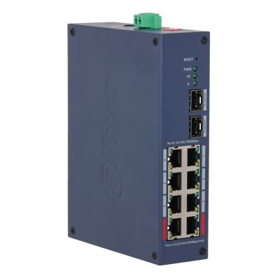 4. Dahua Technology CHS4210-8GT-110 Managed Network Switch L2 Gigabit Ethernet (10/100/1000) Supports PoE DIN rail Dark Blue
