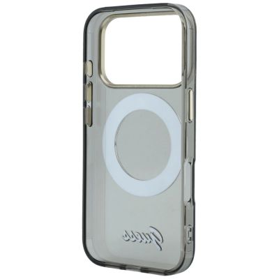 8. Guess IML Ring Stand 360 Script Metal Logo MagSafe Case for iPhone 17 Pro / 18 Pro - Black