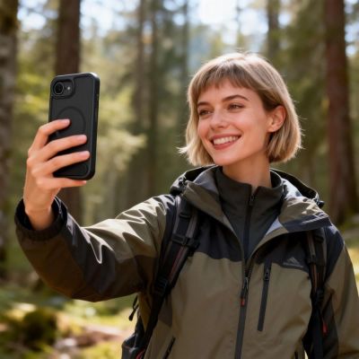 16. Tech-Protect MagRack MagSafe Case for iPhone 16e / 17e - Black