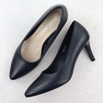 4. Sergio Leone 1336 navy blue women's pumps