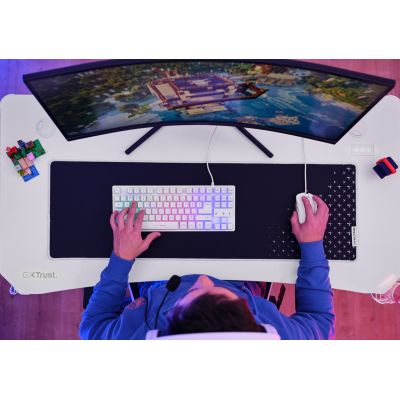 7. TRUST GXT 709W LUMINUS RGB WHITE Gaming Desk