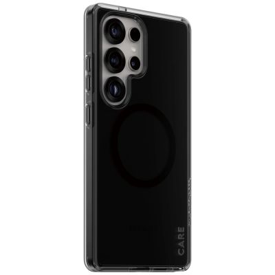 2. CARE by PanzerGlass Flagship Urban Combat Black QI Case for Samsung Galaxy S25 Ultra - Semi-transparent Smoke