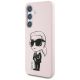 2. Case Karl Lagerfeld Silicone Graffiti Ikonik Printed Logo MagSafe Samsung Galaxy S25 pink